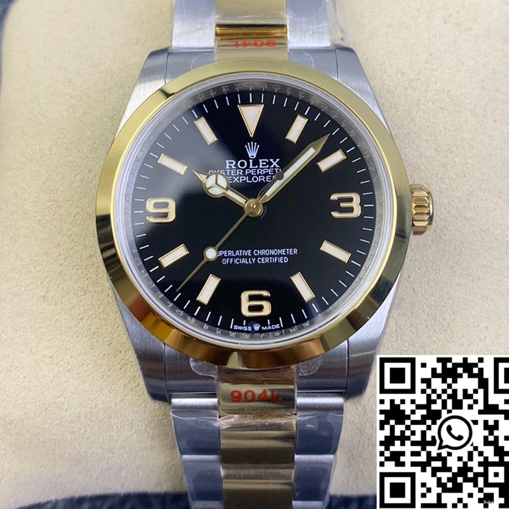 EW Rolex M124273-0001 Factory Dial Explorer Black 0320